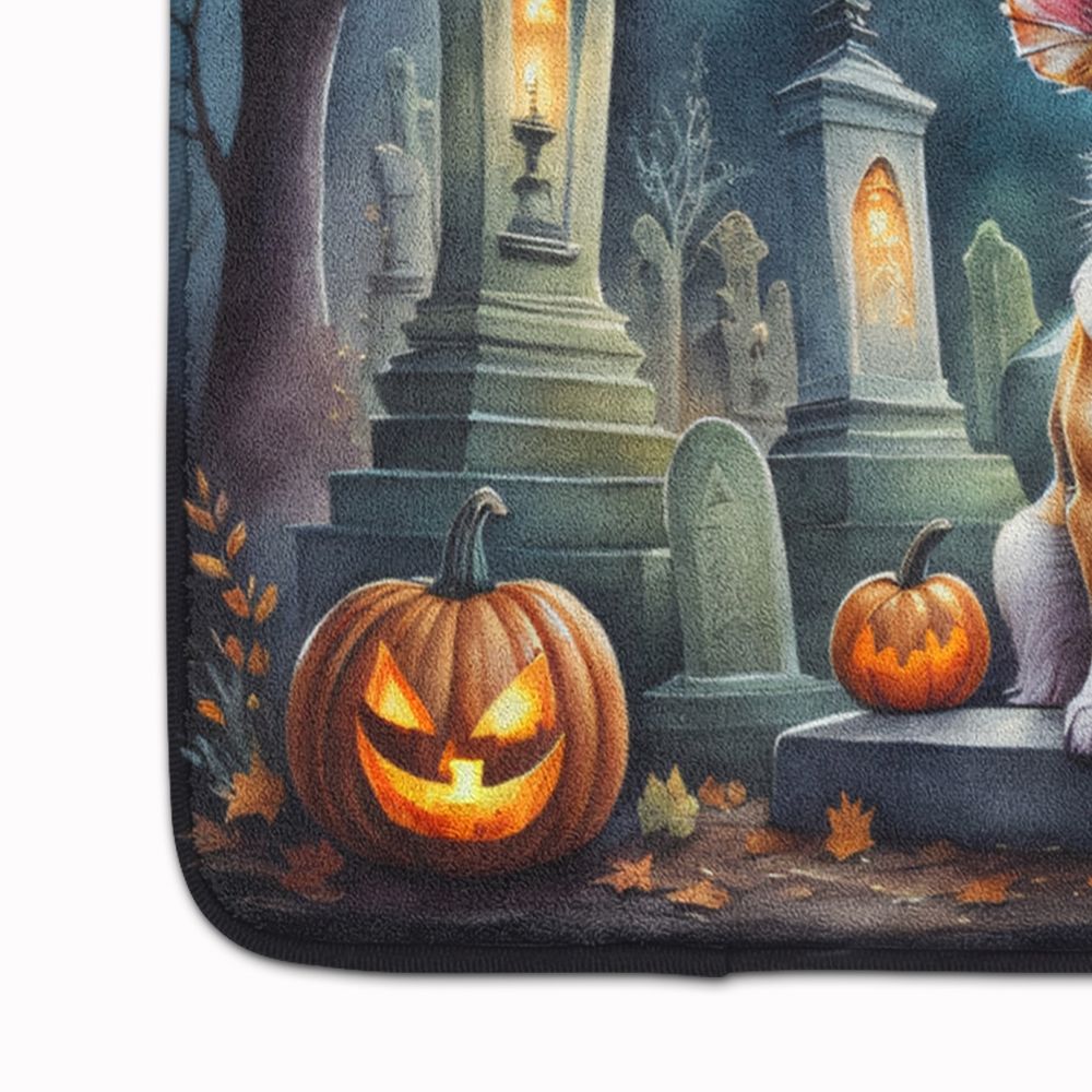 Chihuahua Spooky Halloween Memory Foam Kitchen Mat Machine Washable Anti-Fatigue Mat Cushion Comfort Bath Mat or Kitchen Rug