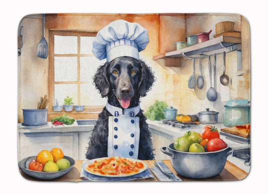 Curly-Coated Retriever The Chef Memory Foam Kitchen Mat Machine Washable Anti-Fatigue Mat Cushion Comfort Bath Mat or Kitchen Rug
