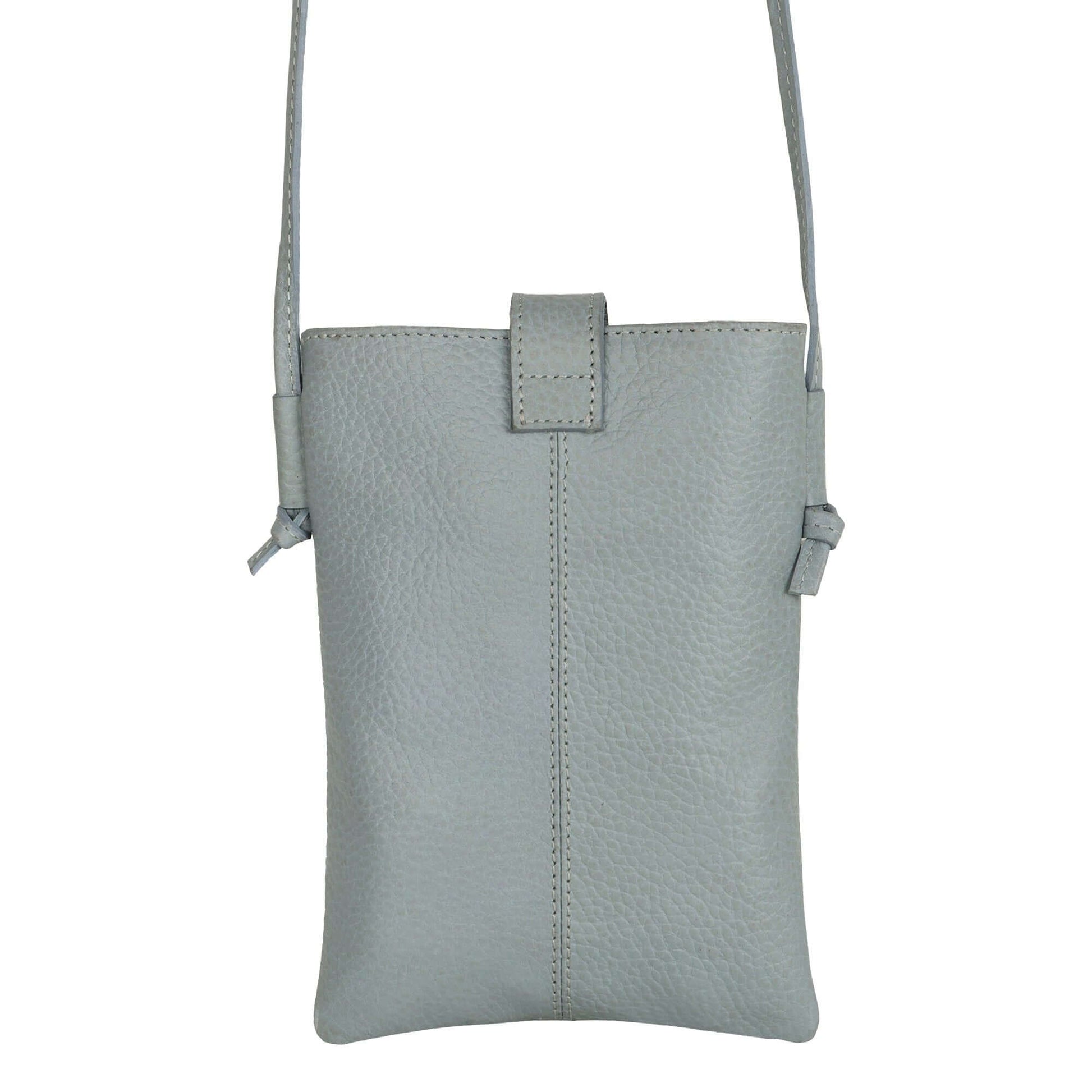 Jennie Small crossbody bag w/ slim strap closure & tassel - Cool Grey