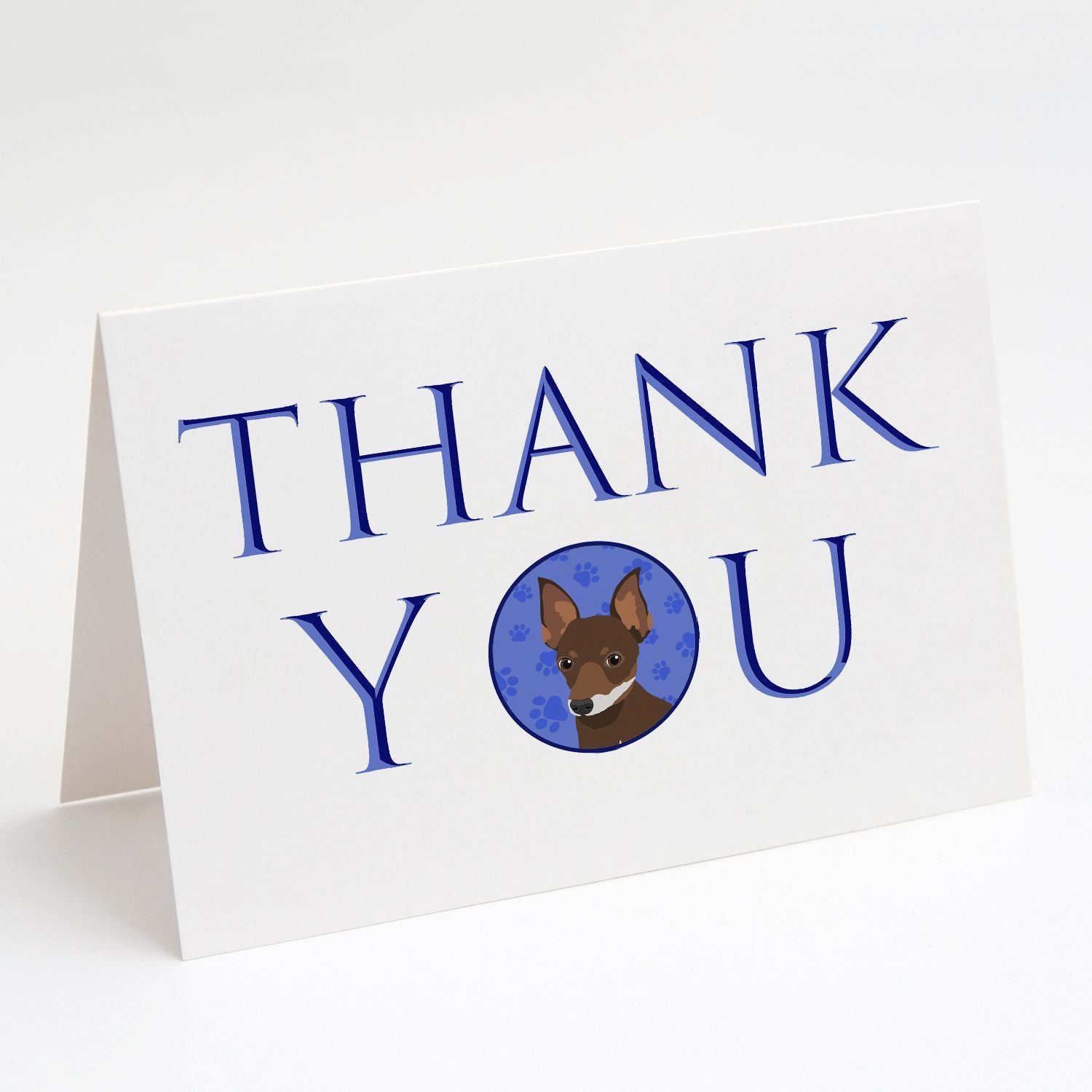 Chihuahua Chocolate and White #2 Thank You Greeting Cards Pack of 8 Blank Cards with Envelopes Whimsical A7 Size 5x7 Blank Note Cards