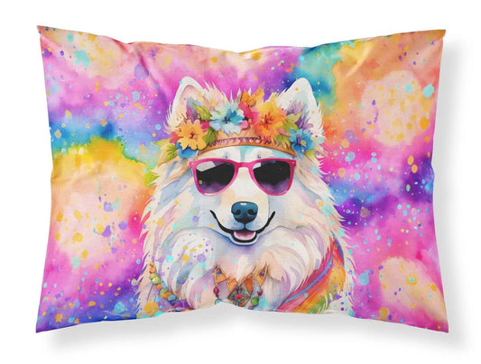 Samoyed Hippie Dawg Standard Pillowcase Lightweight Super Soft Easy Care Decorative Artwork Pillowcase, Standard
