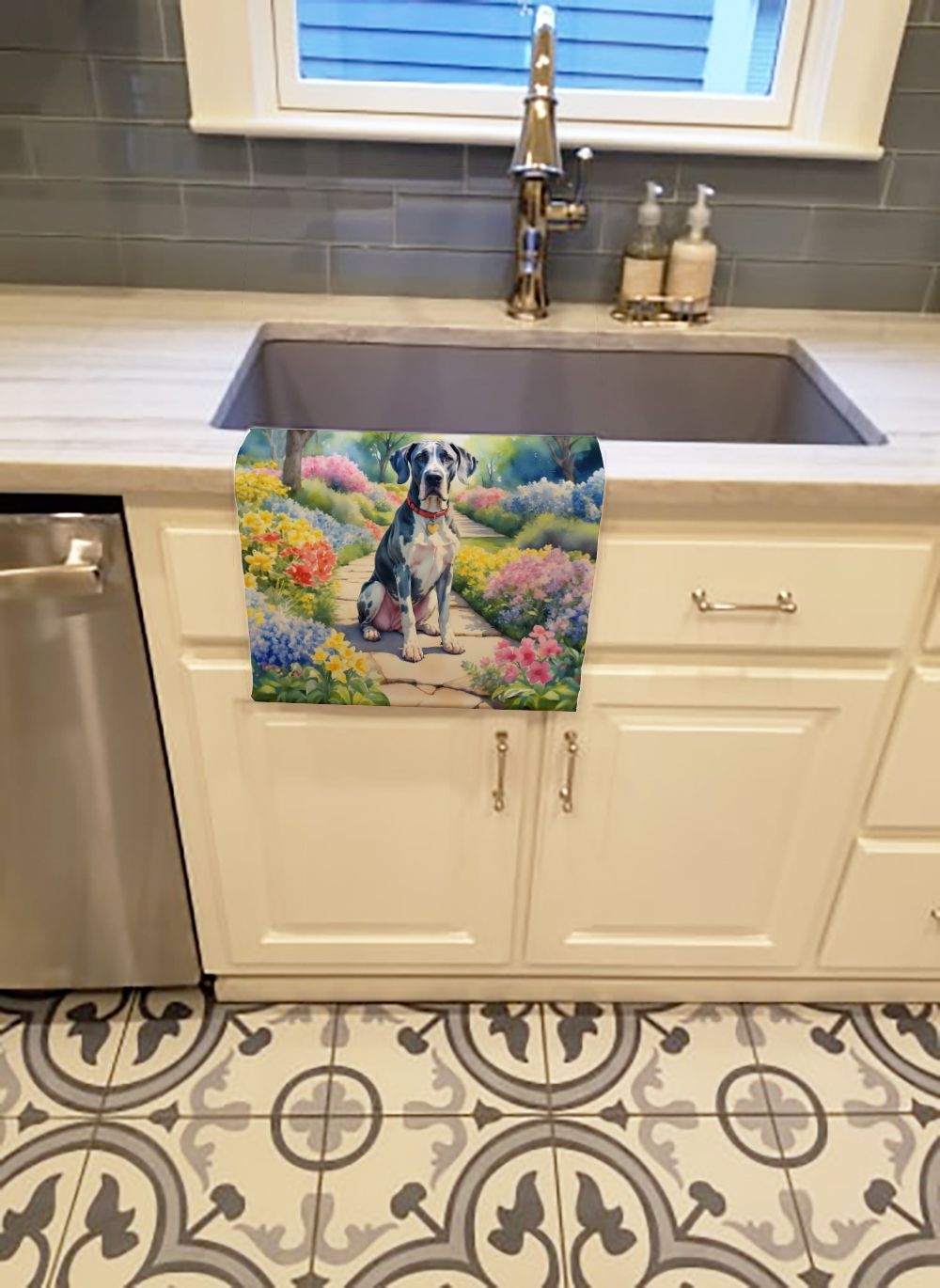 Great Dane Spring Path Kitchen Towel Dish Cloths Guest Hand Towel Decorative Bathroom Towel for Face,Tea, Dishcloth, Kitchen and Bath