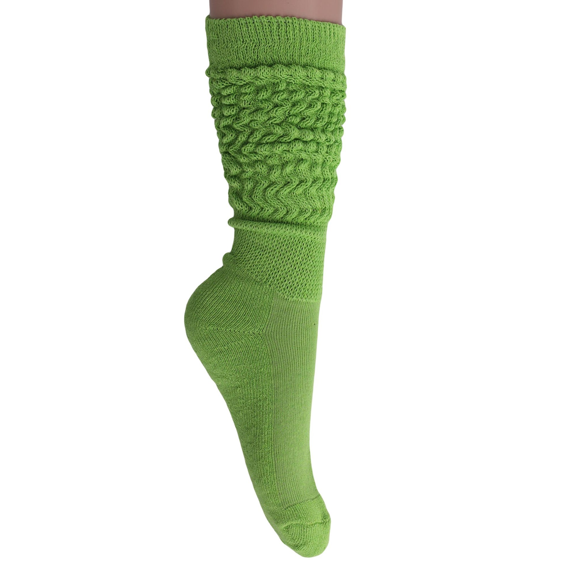 Slouch Socks for Women Extra Long Heavy Slouchy Scrunch Cotton Socks 1 Pair Shoe Size 5 to 10