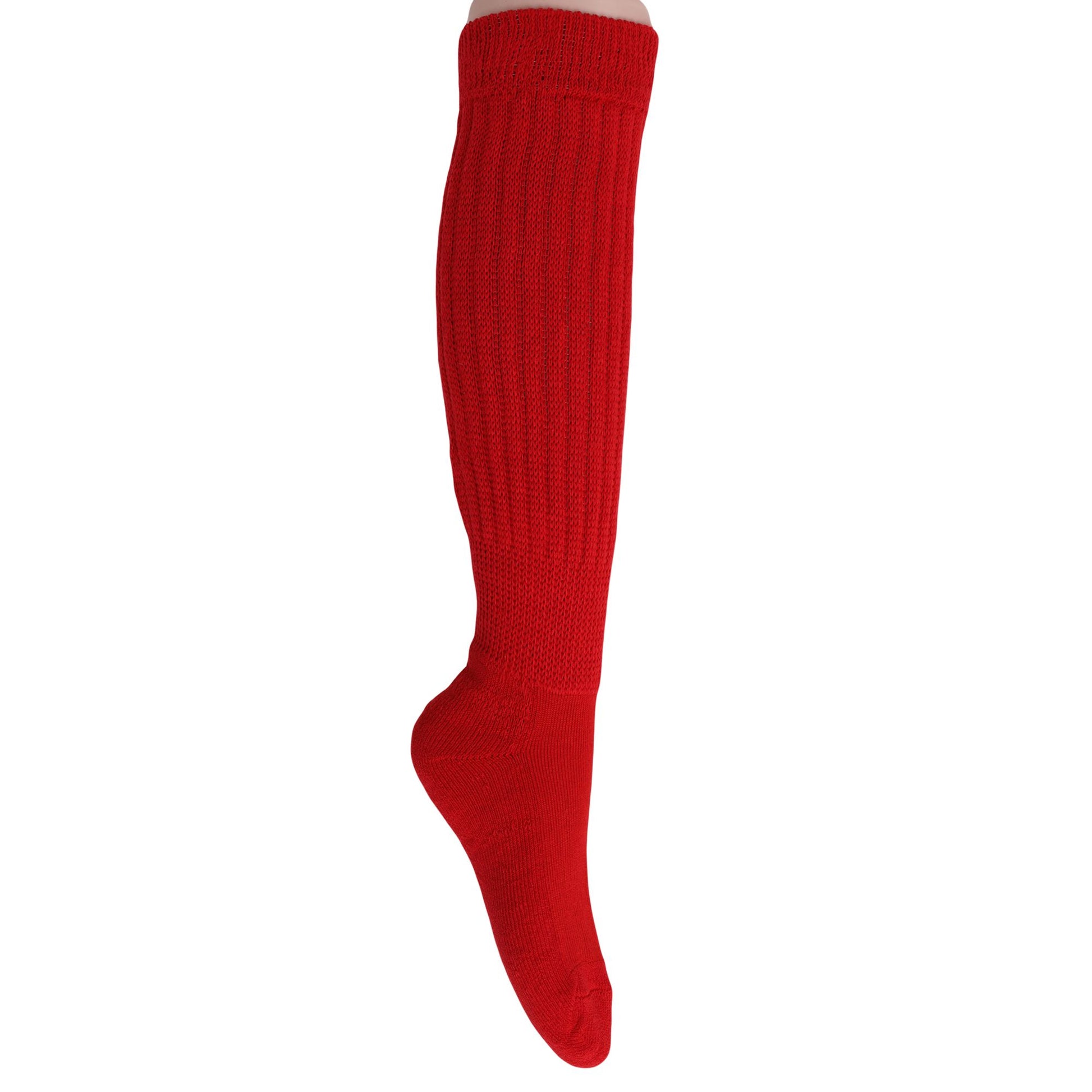 Women's Extra Long Slouch Scrunch Socks Knee High, Cotton Blend, Pack of 2, Fits Shoe Sizes 5-10, 80s Style, 28 Colors