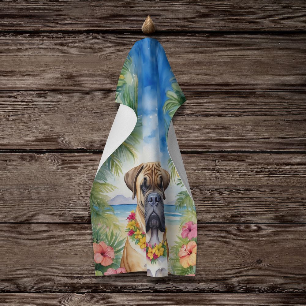 Bullmastiff Luau Kitchen Towel Dish Cloths Guest Hand Towel Decorative Bathroom Towel for Face,Tea, Dishcloth, Kitchen and Bath