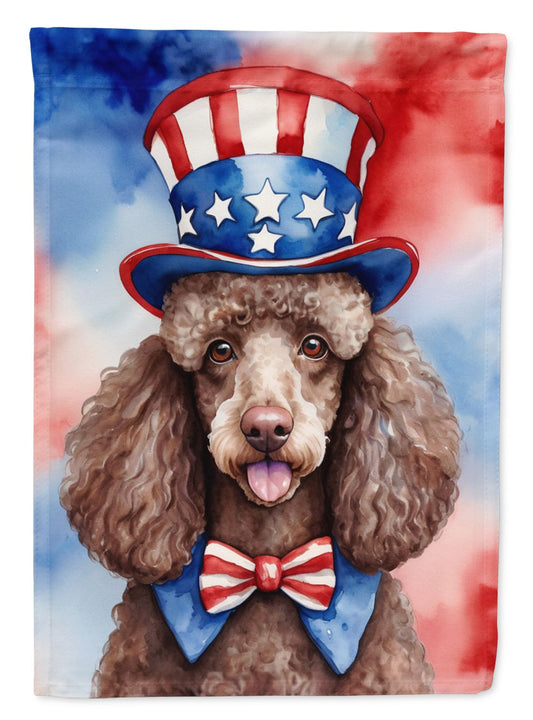 Poodle Patriotic American Garden Flag Mailbox Flag Decorative Yard Flag Banner Outside Patio Artwork Yard Flower Beds, Garden Size, Multicolor