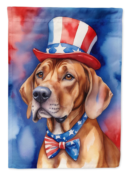 Rhodesian Ridgeback Patriotic American House Flag Large Porch Sleeve Pole Decorative Outside Yard Banner Artwork Wall Hanging, Polyester, House Size, Multicolor