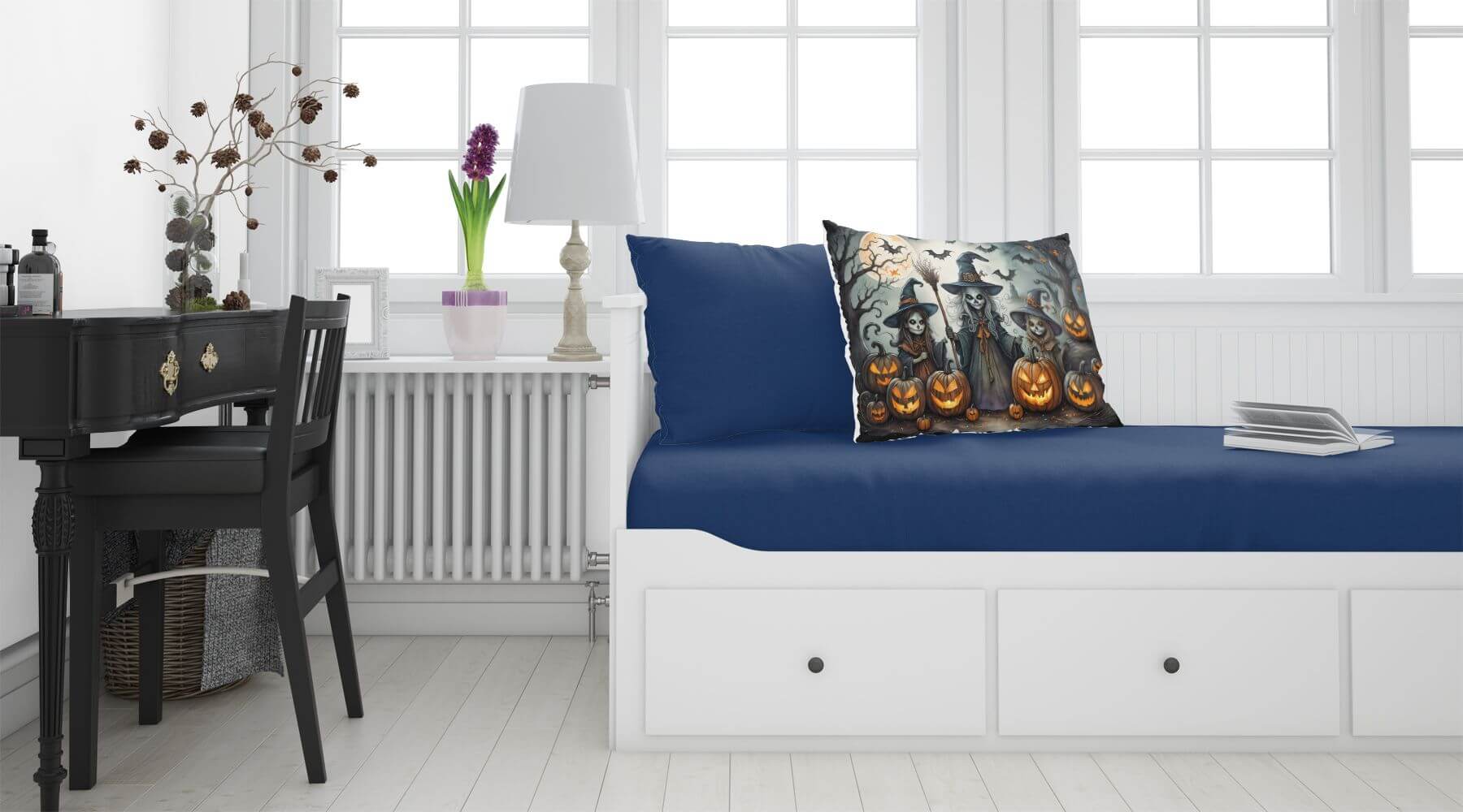 Witches Spooky Halloween Standard Pillowcase Lightweight Super Soft Easy Care Decorative Artwork Pillowcase, Standard