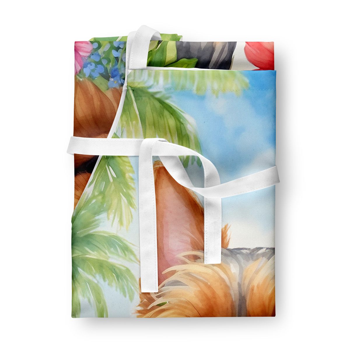 Australian Terrier Luau Apron Cooking Kitchen Server Baking Crafts Gardening for Adult Women Men, Unisex, Large, Multicolor