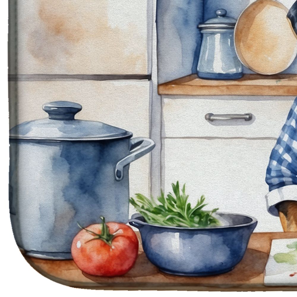 Bluetick Coonhound The Chef Dish Drying Mat Absorbent Dish Drying Mat Pad for Kitchen Counter Dish Drainer Mat for Countertop, 14 x 21", Multicolor