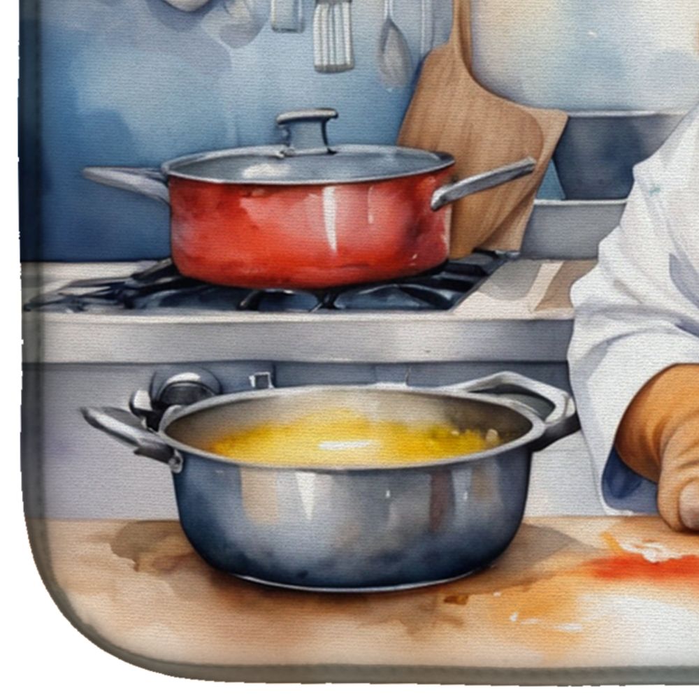 Shar Pei The Chef Dish Drying Mat Absorbent Dish Drying Mat Pad for Kitchen Counter Dish Drainer Mat for Countertop, 14 x 21", Multicolor
