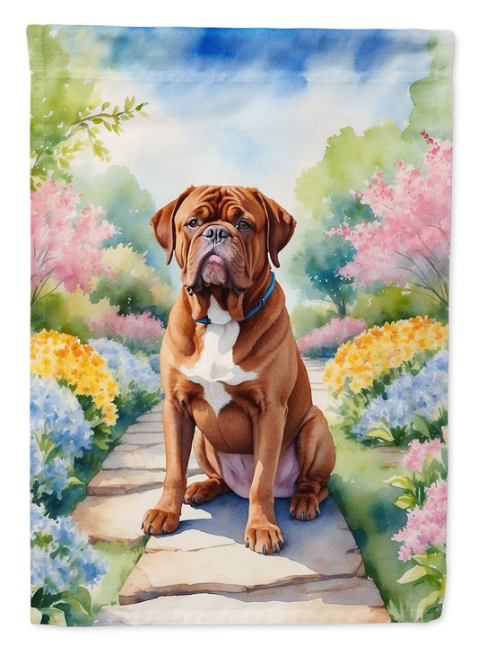 Dogue de Bordeaux Spring Path Garden Flag Mailbox Flag Decorative Yard Flag Banner Outside Patio Artwork Yard Flower Beds, Garden Size, Multicolor