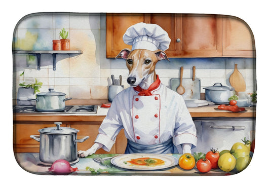 Whippet The Chef Dish Drying Mat Absorbent Dish Drying Mat Pad for Kitchen Counter Dish Drainer Mat for Countertop, 14 x 21", Multicolor