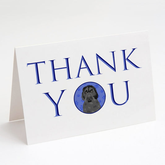 Doodle Black #3 Thank You Greeting Cards Pack of 8 Blank Cards with Envelopes Whimsical A7 Size 5x7 Blank Note Cards