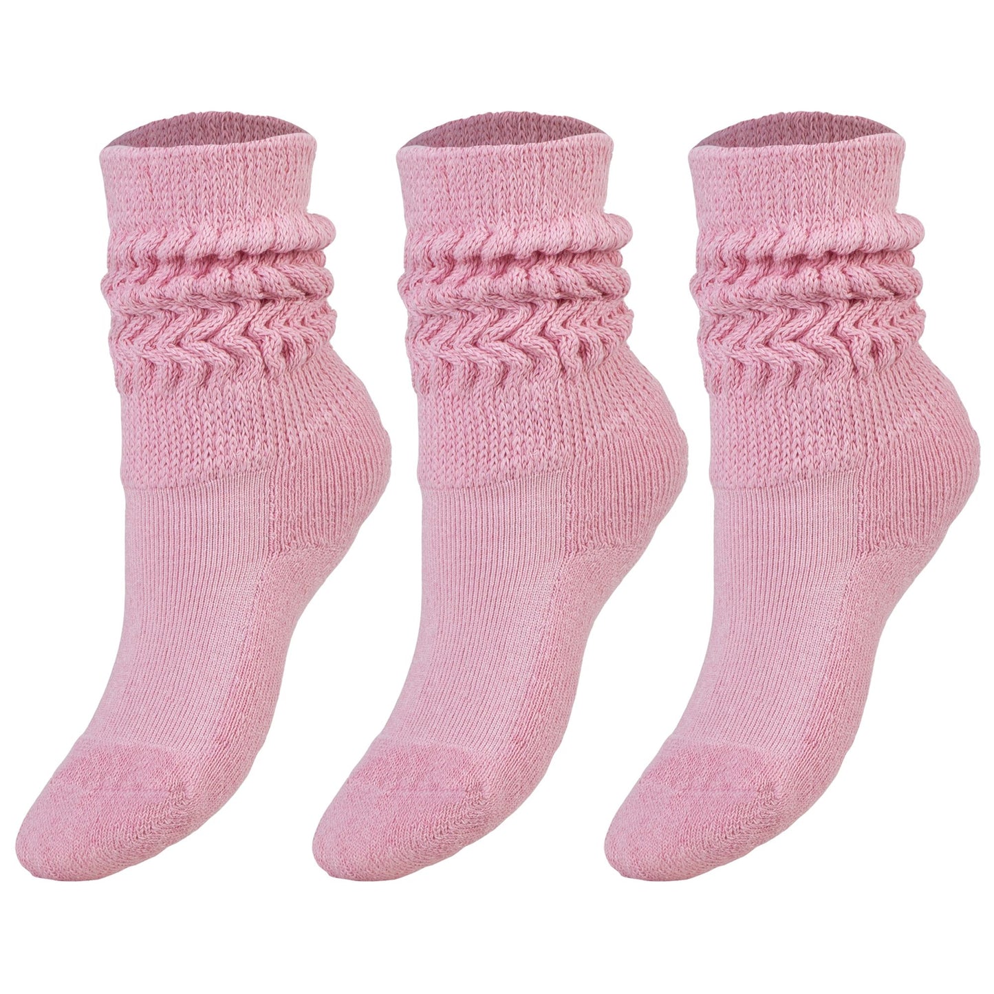 Kids Slouch Socks for Girls and Boys Knee High Cotton Scrunch Socks 3 to 15 Years Old 3 Pairs
