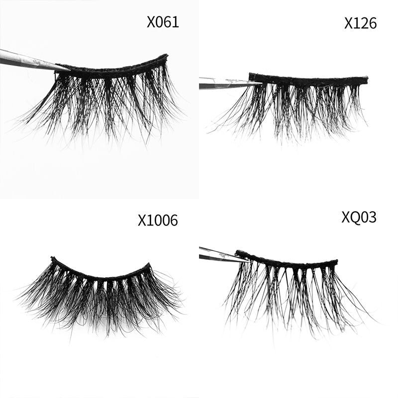 1Pair Mink Eyelashes Soft Natural Curl Half Eyelash For Eye Makeup Eye End Thicky Messy Handmade Lashes Hotsale Lash WholesaleDetails