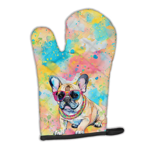 French Bulldog Hippie Dawg Oven Mitt Heat Resistant Thick Oven Mitt for Hot Pans and Oven, Kitchen Mitt Protect Hands, Cooking Baking Glove