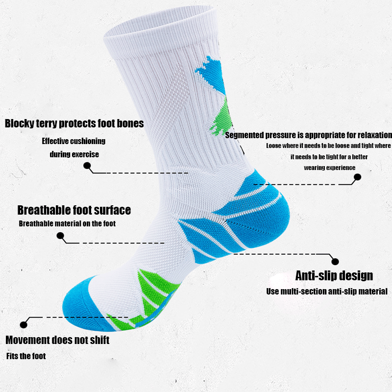 For Men Compression Running Socks Athletic Socks With Cushion Basketball Sport Socks Anti-odor And Anti-slip For Running Fitness Hiking And Cycling - Clothes For Her Online Store