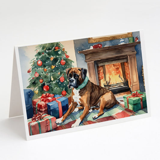 Fawn Boxer Christmas Greeting Cards Pack of 8 Blank Cards with Envelopes Whimsical A7 Size 5x7 Blank Note Cards