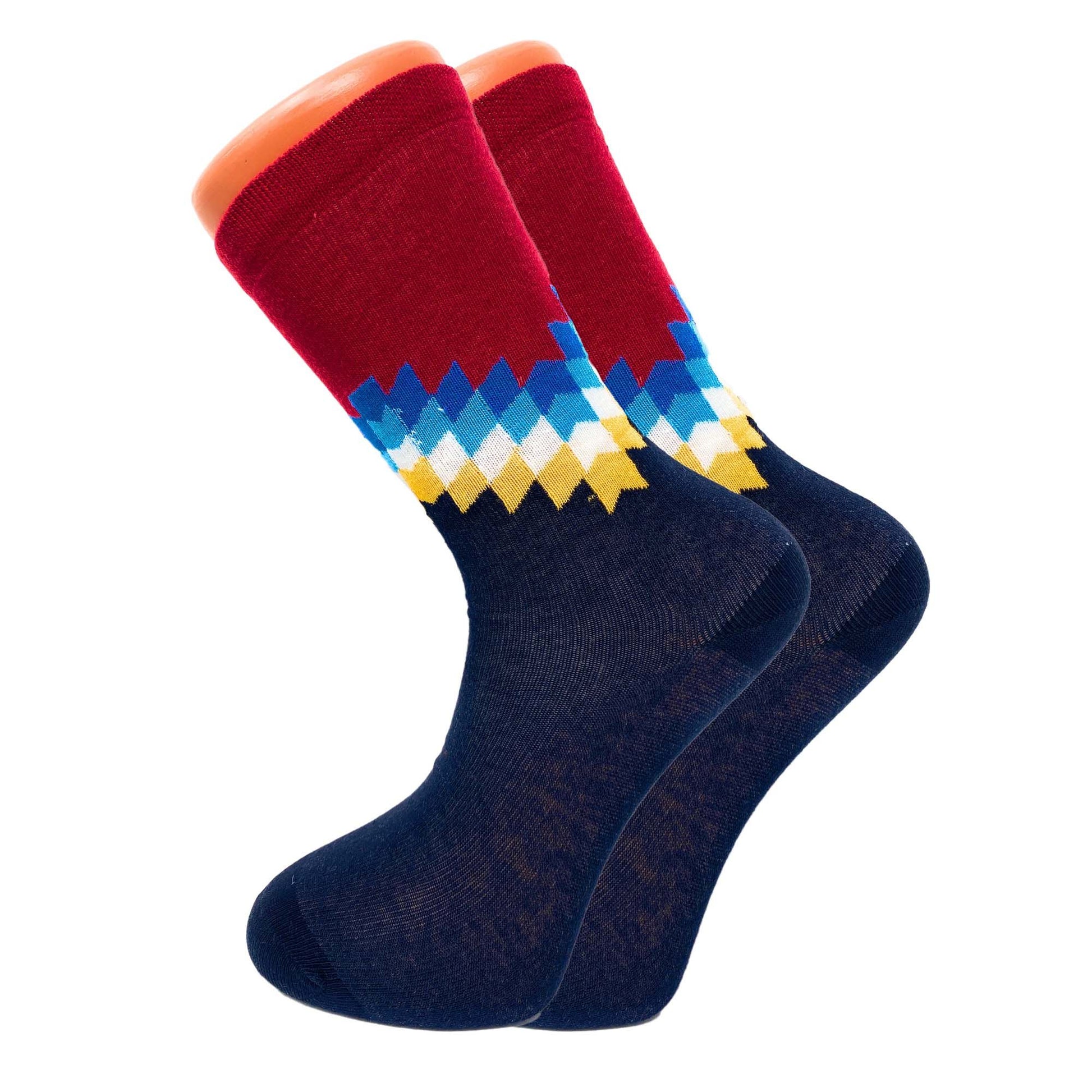 Colorful Funny Socks Novelty Crazy Cotton Crew Dress Socks 6 Pairs