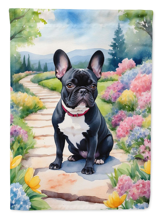 French Bulldog Spring Path Garden Flag Mailbox Flag Decorative Yard Flag Banner Outside Patio Artwork Yard Flower Beds, Garden Size, Multicolor