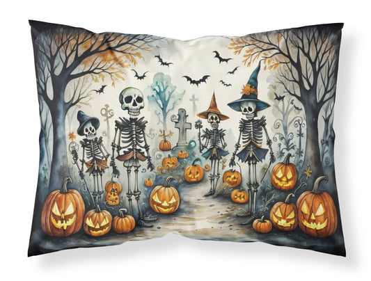 Calacas Skeletons Spooky Halloween Standard Pillowcase Lightweight Super Soft Easy Care Decorative Artwork Pillowcase, Standard