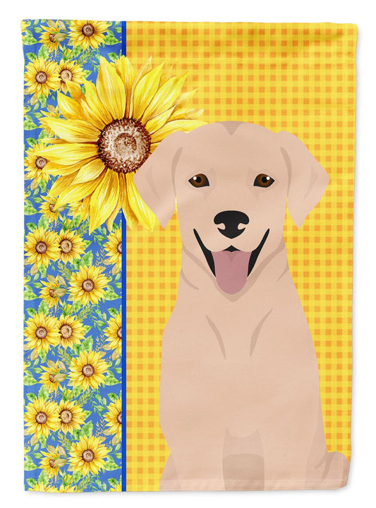 Summer Sunflowers Yellow Labrador Retriever Garden Flag Mailbox Flag Decorative Yard Flag Banner Outside Patio Artwork Yard Flower Beds, Garden Size, Multicolor
