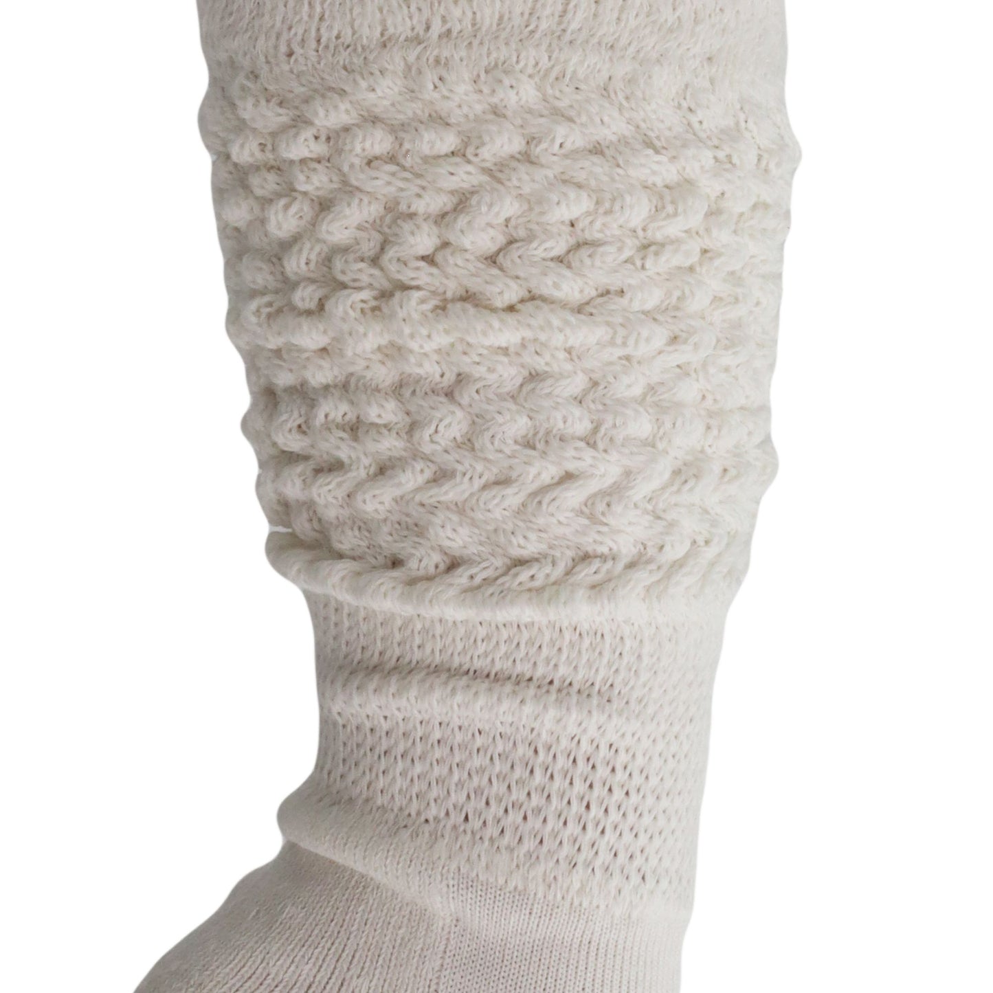 Women's Extra Long Slouch Scrunch Socks Knee High, Cotton Blend, Pack of 2, Fits Shoe Sizes 5-10, 80s Style, 28 Colors