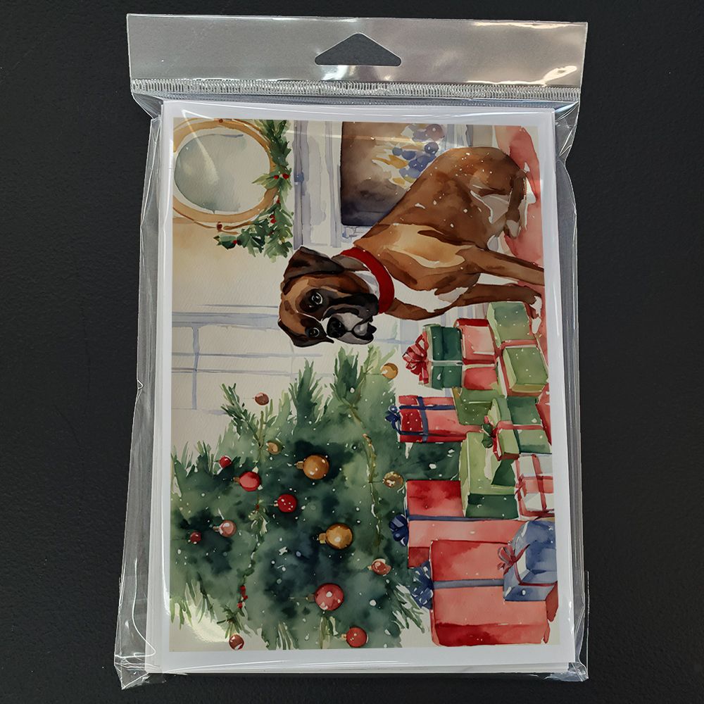 Fawn Boxer Christmas Greeting Cards Pack of 8 Blank Cards with Envelopes Whimsical A7 Size 5x7 Blank Note Cards