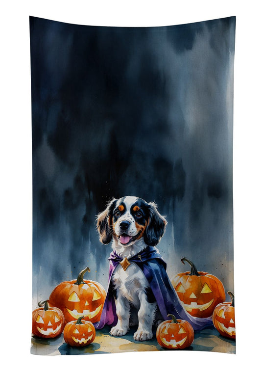 Welsh Springer Spaniel Puppy Halloween Kitchen Towel Dish Cloths Guest Hand Towel Decorative Bathroom Towel for Face,Tea, Dishcloth, Kitchen and Bath