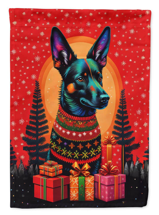 Australian Kelpie Holiday Christmas Garden Flag Mailbox Flag Decorative Yard Flag Banner Outside Patio Artwork Yard Flower Beds, Garden Size, Multicolor