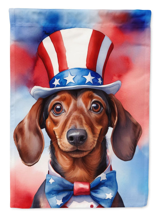 Dachshund Patriotic American Garden Flag Mailbox Flag Decorative Yard Flag Banner Outside Patio Artwork Yard Flower Beds, Garden Size, Multicolor