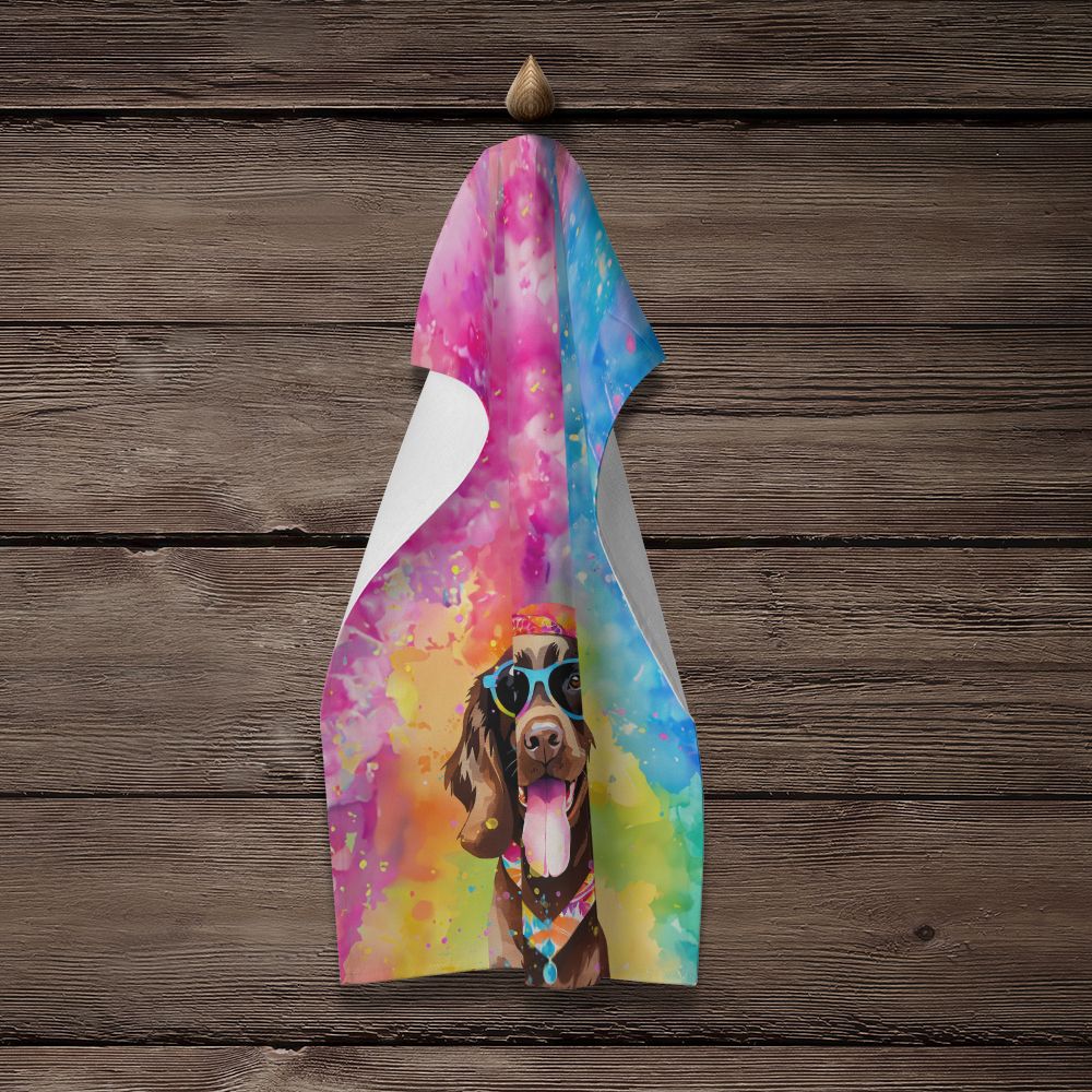 Chocolate Labrador Hippie Dawg Kitchen Towel Dish Cloths Guest Hand Towel Decorative Bathroom Towel for Face,Tea, Dishcloth, Kitchen and Bath