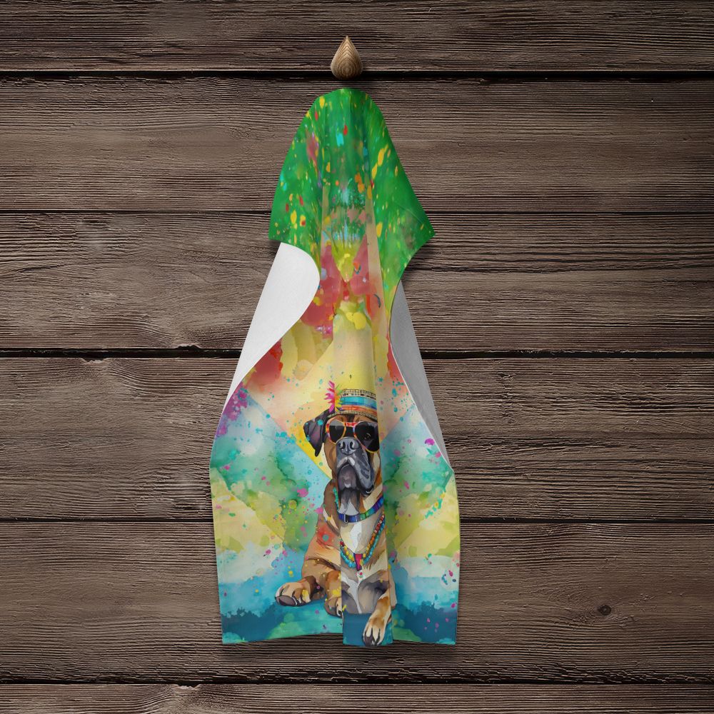 Cane Corso Hippie Dawg Kitchen Towel Dish Cloths Guest Hand Towel Decorative Bathroom Towel for Face,Tea, Dishcloth, Kitchen and Bath