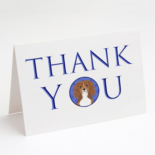 Cavalier King Charles Spaniel Ruby Thank You Greeting Cards Pack of 8 Blank Cards with Envelopes Whimsical A7 Size 5x7 Blank Note Cards