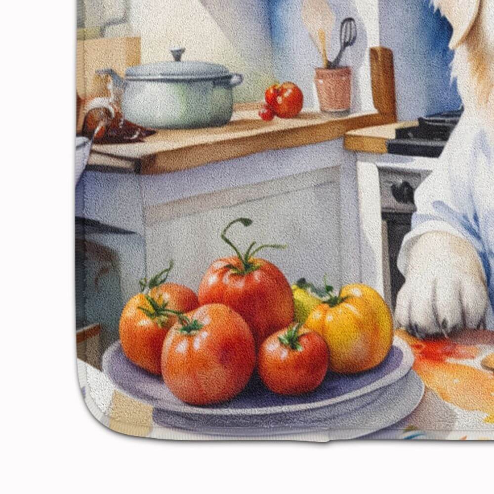 Great Pyrenees The Chef Memory Foam Kitchen Mat Machine Washable Anti-Fatigue Mat Cushion Comfort Bath Mat or Kitchen Rug