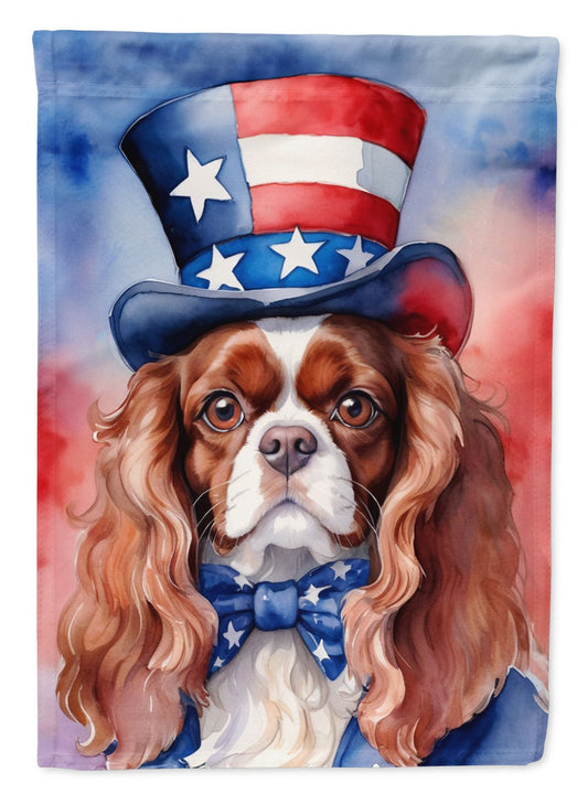 Cavalier Spaniel Patriotic American Garden Flag Mailbox Flag Decorative Yard Flag Banner Outside Patio Artwork Yard Flower Beds, Garden Size, Multicolor
