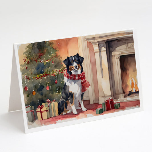 Australian Shepherd Christmas Greeting Cards Pack of 8 Blank Cards with Envelopes Whimsical A7 Size 5x7 Blank Note Cards
