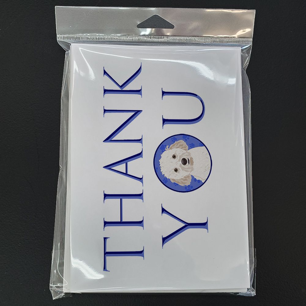 Doodle Cream #4 Thank You Greeting Cards Pack of 8 Blank Cards with Envelopes Whimsical A7 Size 5x7 Blank Note Cards
