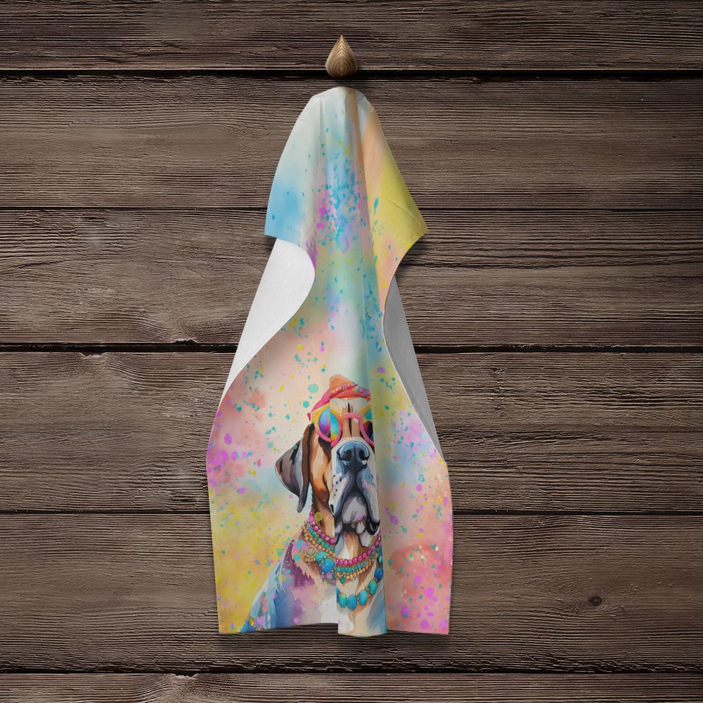 Mastiff Hippie Dawg Kitchen Towel Dish Cloths Guest Hand Towel Decorative Bathroom Towel for Face,Tea, Dishcloth, Kitchen and Bath