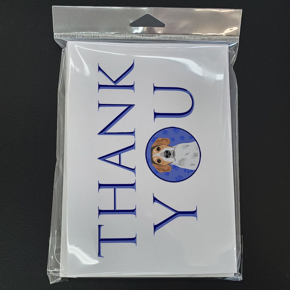 Beagle Tricolor #2 Thank You Greeting Cards Pack of 8 Blank Cards with Envelopes Whimsical A7 Size 5x7 Blank Note Cards
