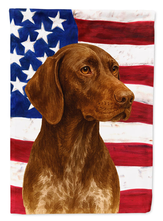 Liver German Shorthaired Pointer American Flag Garden Flag Mailbox Flag Decorative Yard Flag Banner Outside Patio Artwork Yard Flower Beds, Garden Size, Multicolor
