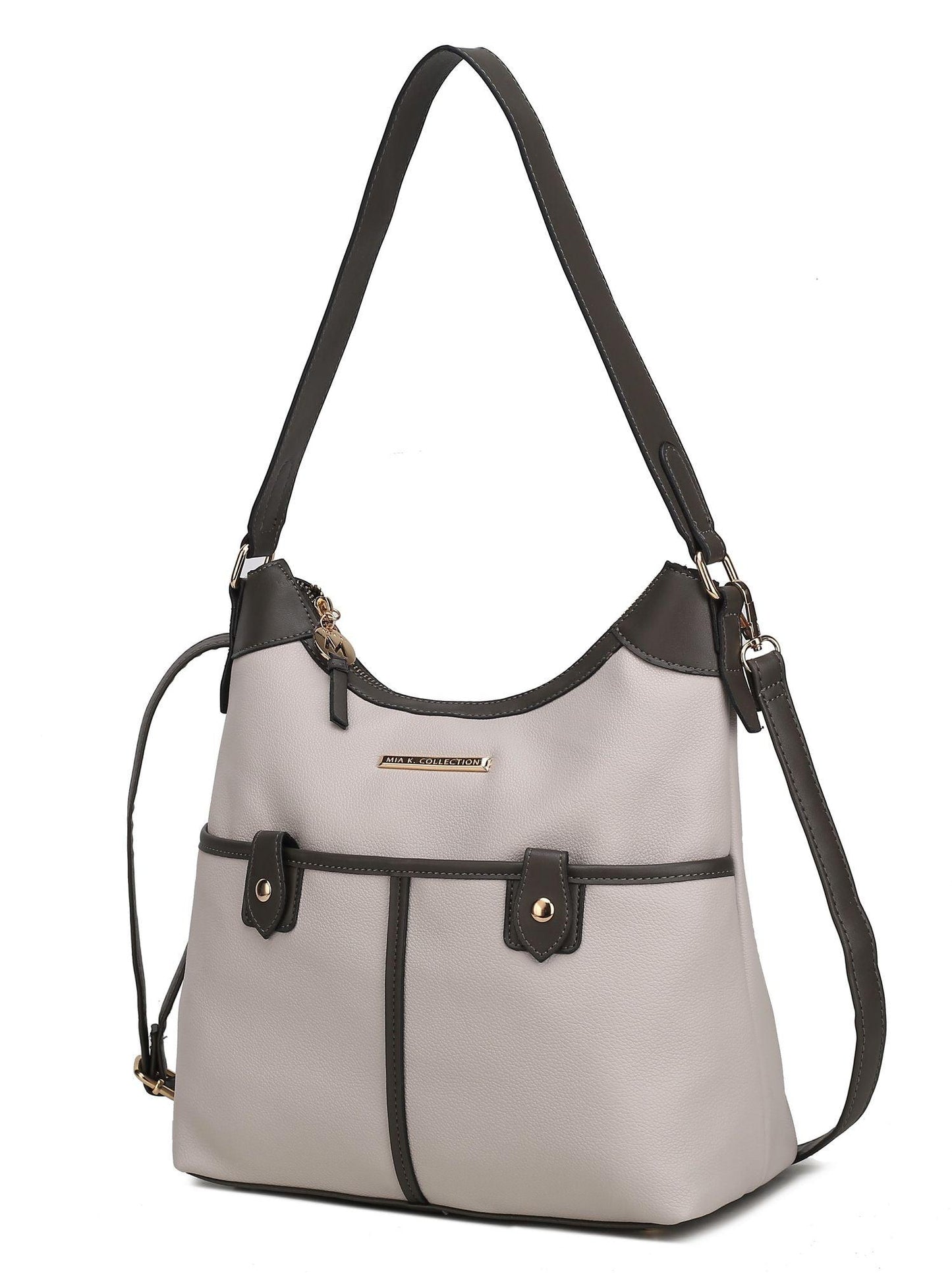 MKF Collection Harper Vegan Color Block Leather Women Shoulder Bag by Mia K