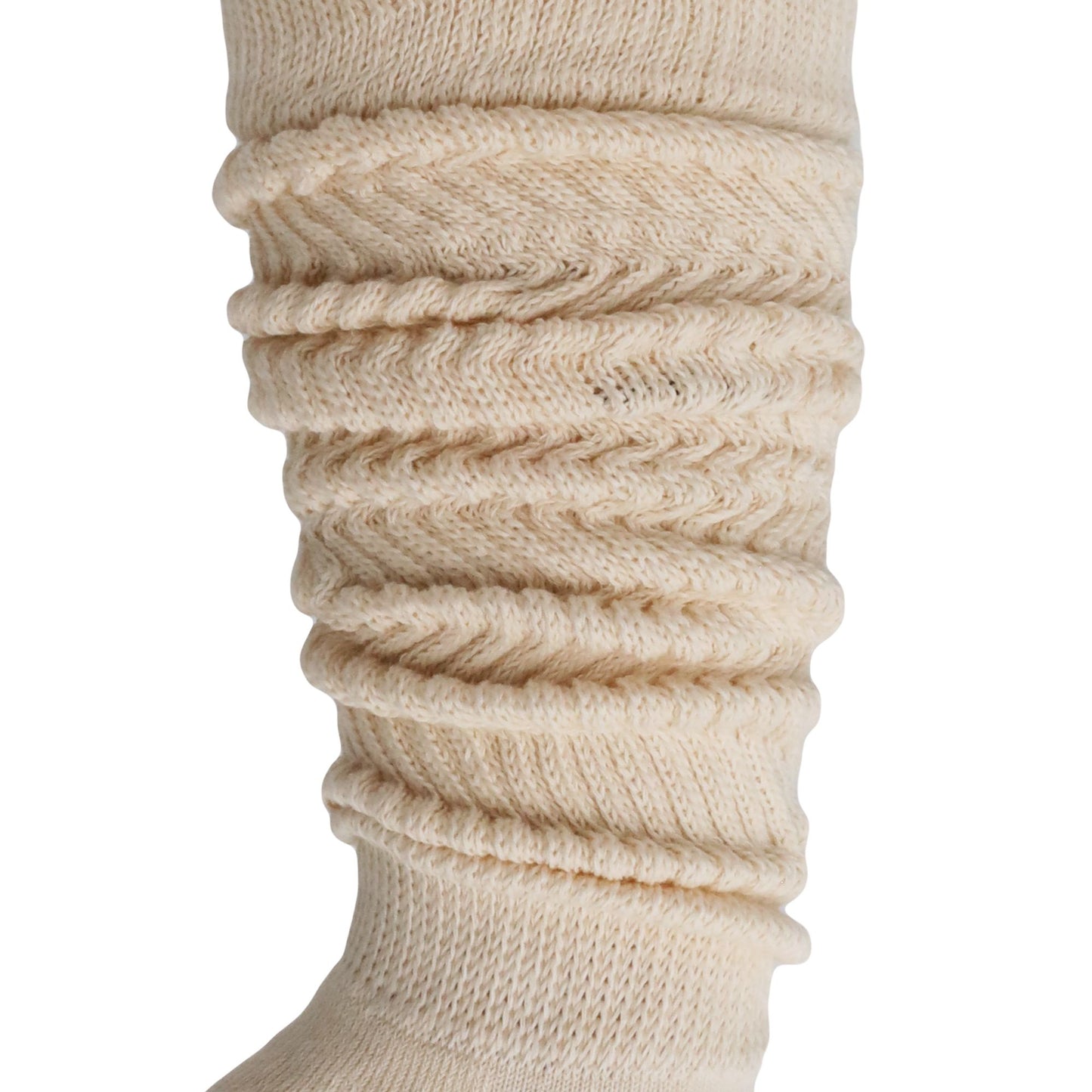 Women's Extra Long Slouch Scrunch Socks Knee High, Cotton Blend, Pack of 2, Fits Shoe Sizes 5-10, 80s Style, 28 Colors