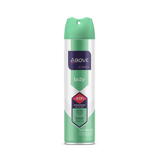 ABOVE Lady - 48 Hours Antiperspirant Deodorant - Dry Spray for Women - Notes of verbena, Raspberry and Pomegranate - Protects Against Sweat and Body Odor - Stain and Cruelty Free - 3.17 oz - Clothes For Her Online Store