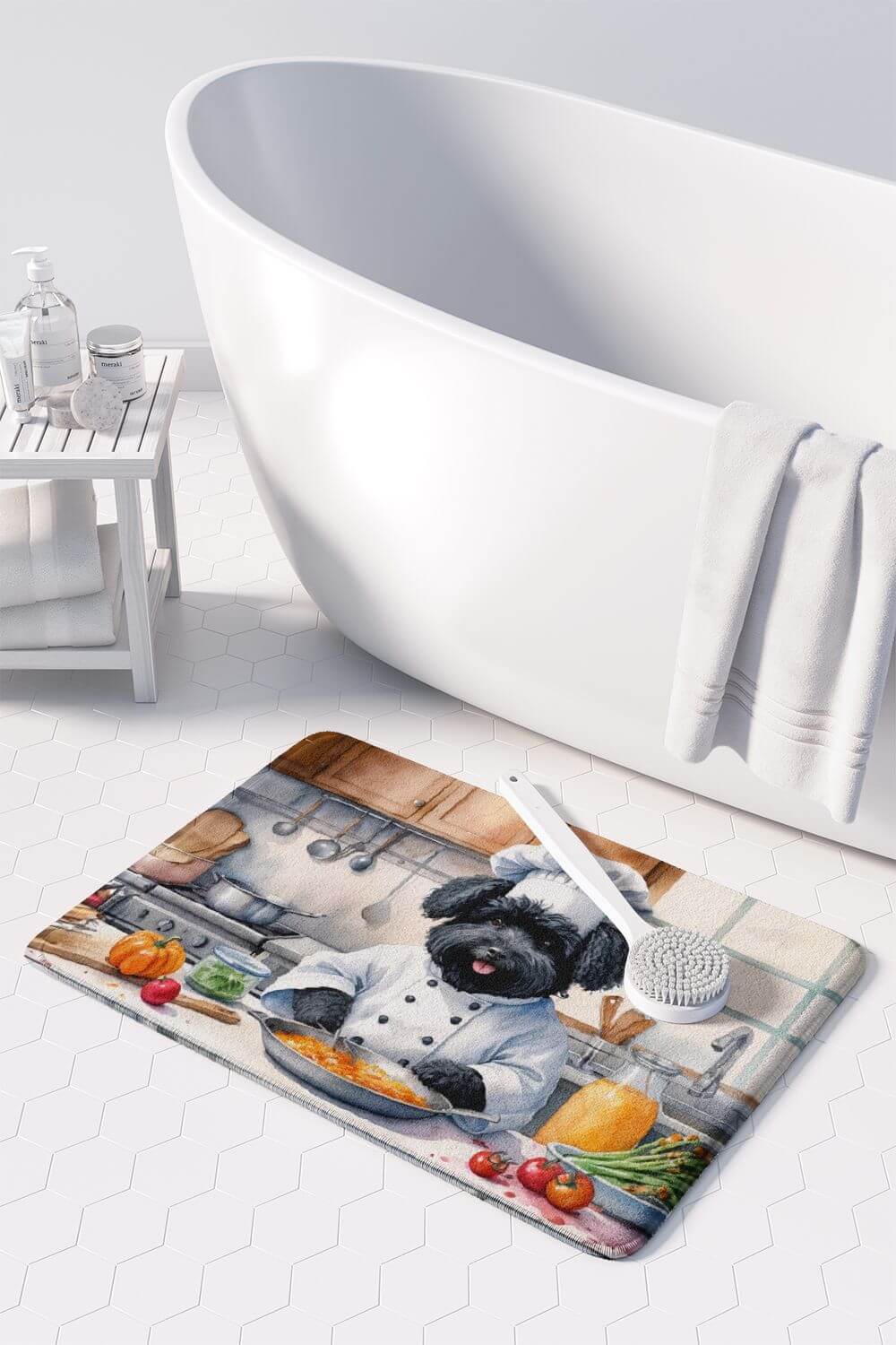 Puli The Chef Memory Foam Kitchen Mat Machine Washable Anti-Fatigue Mat Cushion Comfort Bath Mat or Kitchen Rug