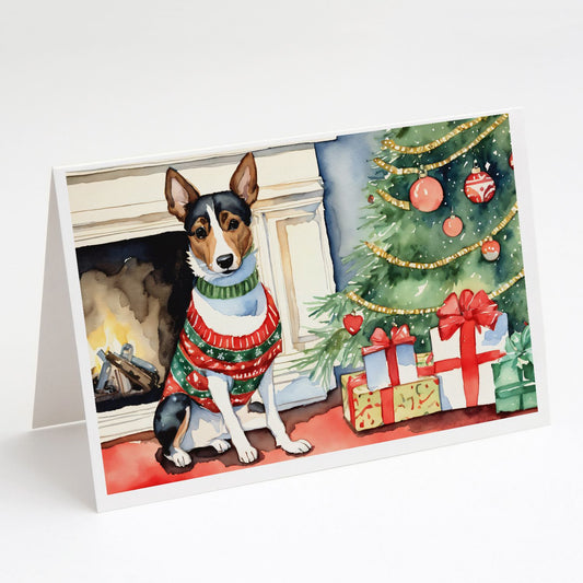 Basenji Christmas Greeting Cards Pack of 8 Blank Cards with Envelopes Whimsical A7 Size 5x7 Blank Note Cards