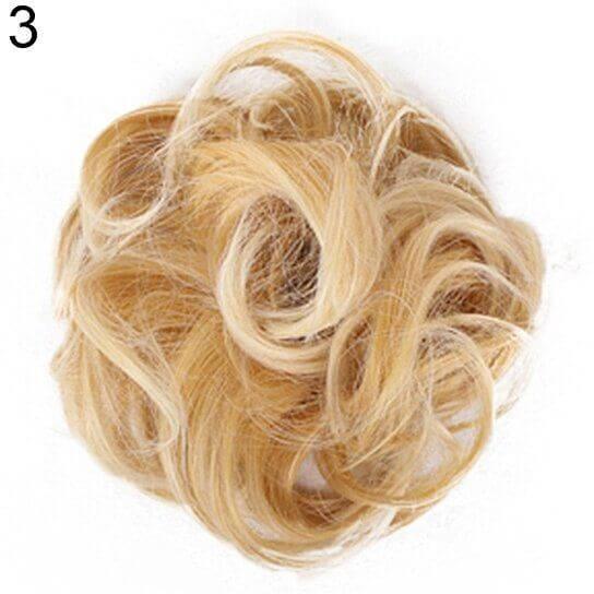 Women Hair Bun Extension Wavy Curly Messy Donut Chignons Wig Hairpiece - Clothes For Her Online Store