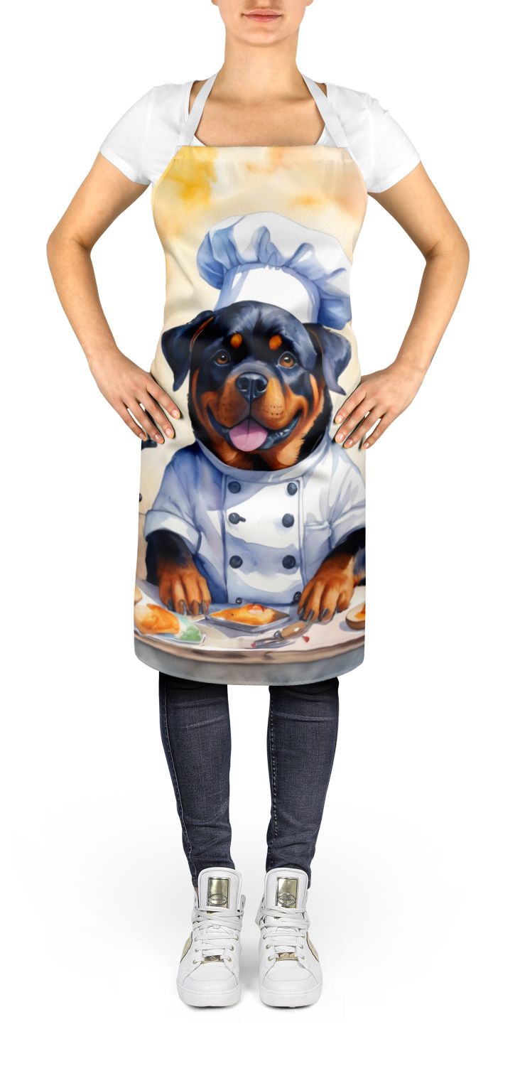 Rottweiler The Chef Apron Cooking Kitchen Server Baking Crafts Gardening for Adult Women Men, Unisex, Large, Multicolor