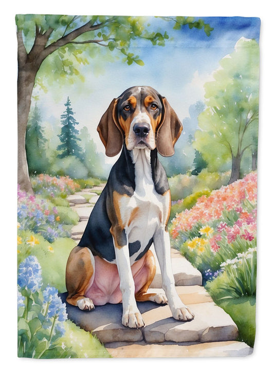 American English Coonhound Spring Garden Garden Flag Mailbox Flag Decorative Yard Flag Banner Outside Patio Artwork Yard Flower Beds, Garden Size, Multicolor